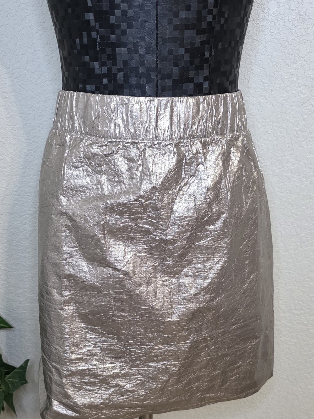 Stussy Metallic Rose Gold Mini Skirt